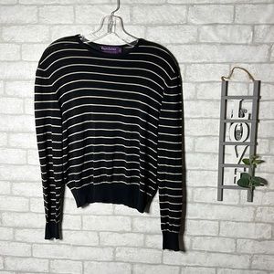 Ralph Lauren collection purple label 100% silk Stripe lightweight top size large